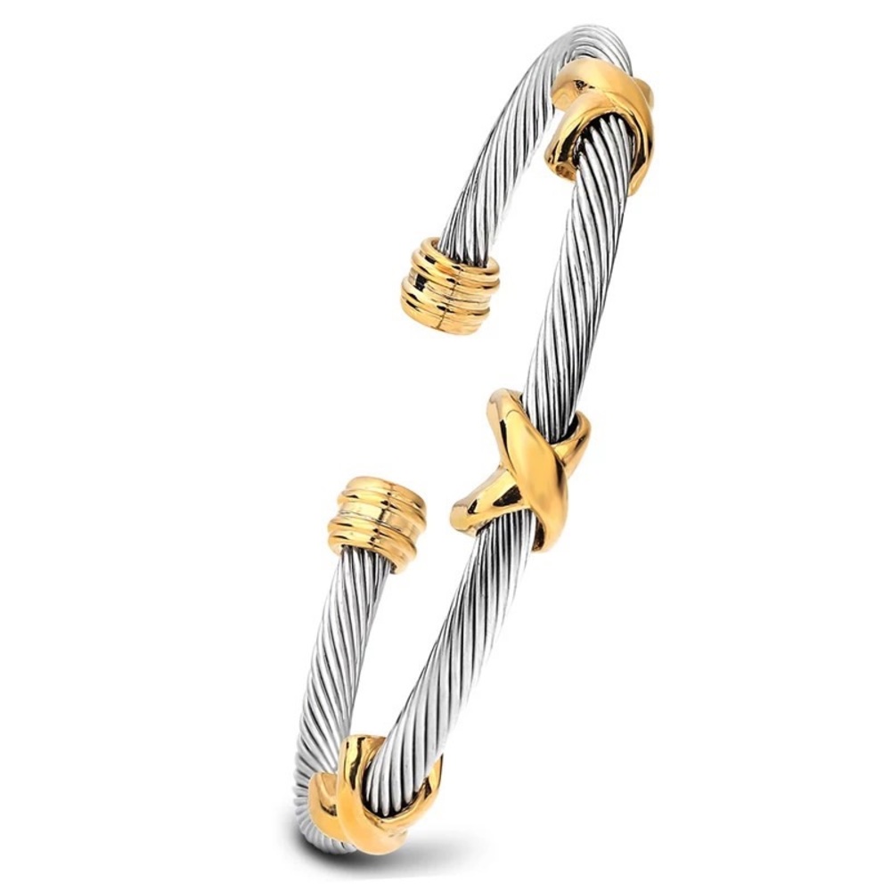 Archetype Jewlery Co Twisted Cable X Station Bracelet - Pulsera De Mujer